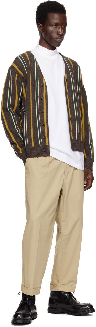 Hlače BEAMS BEAMS PLUS 2 Pleats Twill Trousers Bež | 38230097874, 3