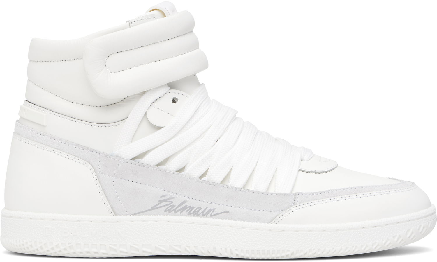 Oblačila Balmain Balmain Swan Mid-Top Bela | EM0VH388LTSU, 0