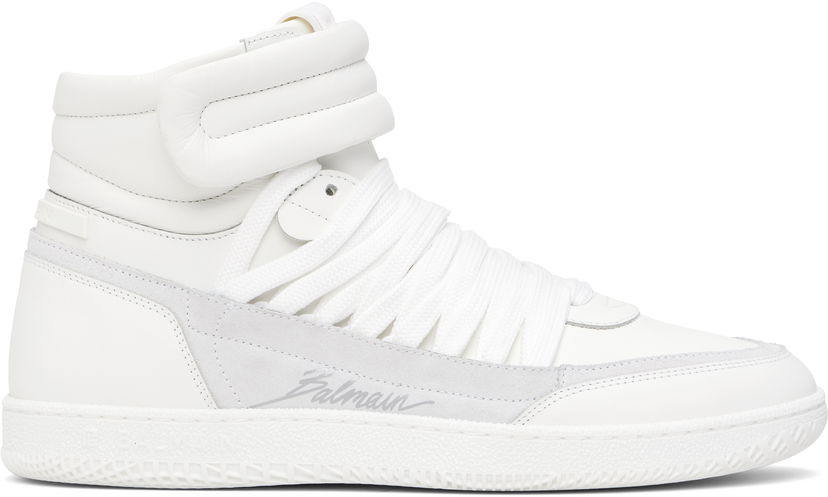 Oblačila Balmain Balmain Swan Mid-Top Bela | EM0VH388LTSU