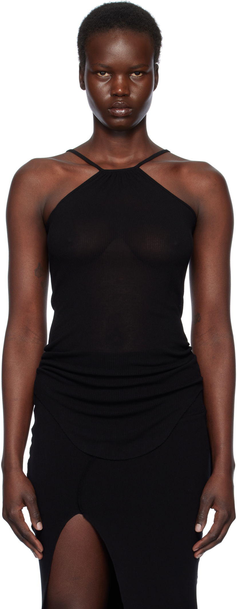 Obleke Rick Owens Rick Owens Hollywood Skorpio Tank Top Črna | RP01E7104 RC