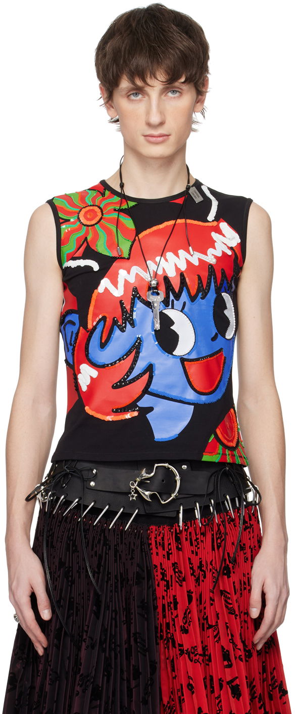 Majica brez rokavov Chopova Lowena Chopova Lowena Graphic Print Tank Top Črna | 2225