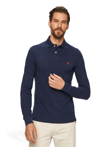 Polo majica Polo by Ralph Lauren Slim Fit Polo Mornarica | 710681126038