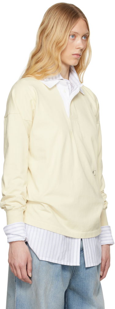 Polo majica Maison Margiela Maison Margiela Printed Logo Long Sleeve Polo Rumena | S51GL0056 M20096, 1