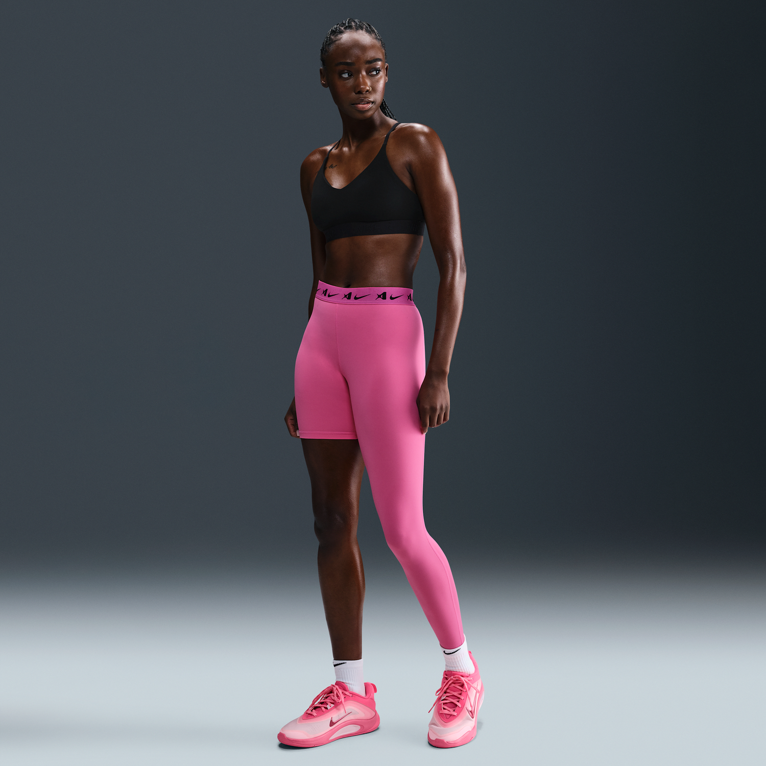 Pajkice Nike A'ja Wilson A'symmetric Mid-Rise Single-Leg Basketball Leggings Roza | HQ6455-684, 0