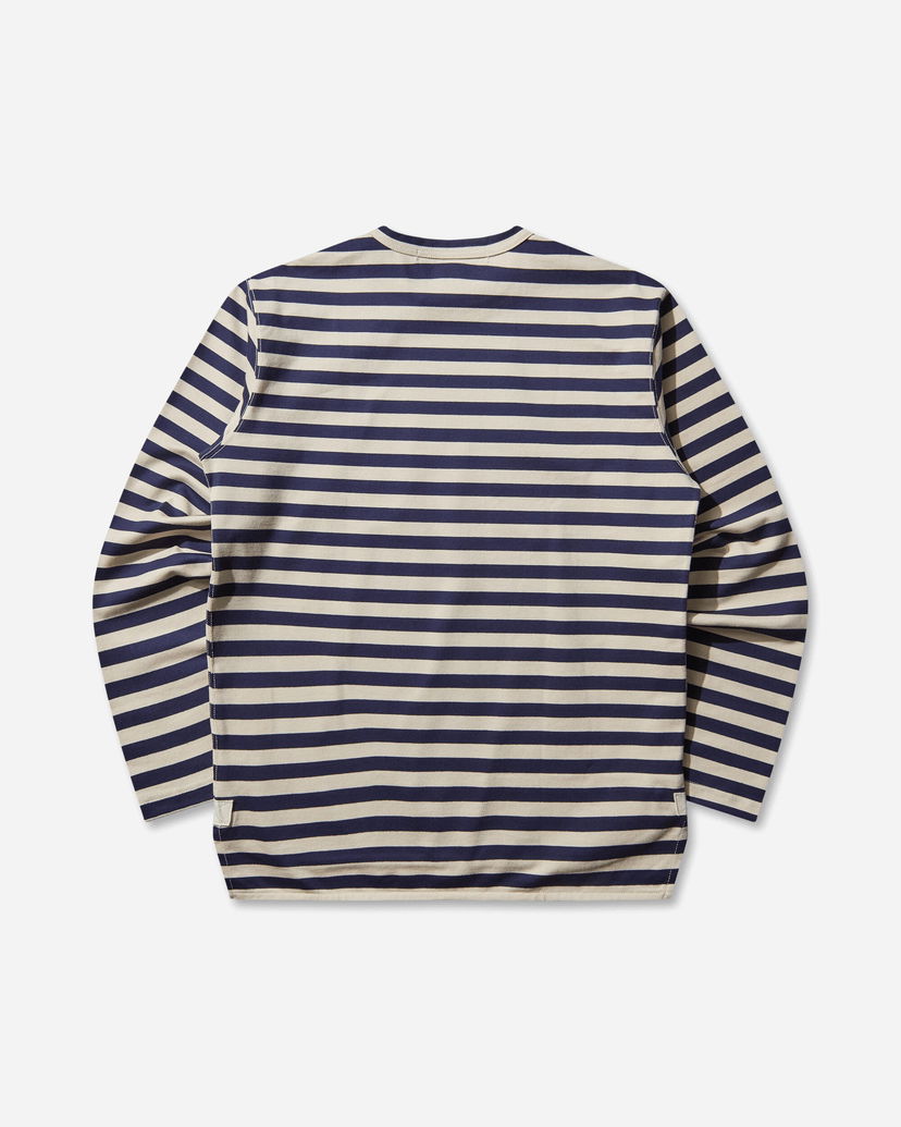 Majica Junya Watanabe Striped Longsleeve T-Shirt Mornarica | WP-T004-W25 1