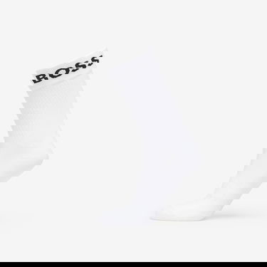 Nogavice BOSS Hugo 2-Pack of Quarter-Length Socks in Stretch Fabric White Bela | 50469747-100, 4