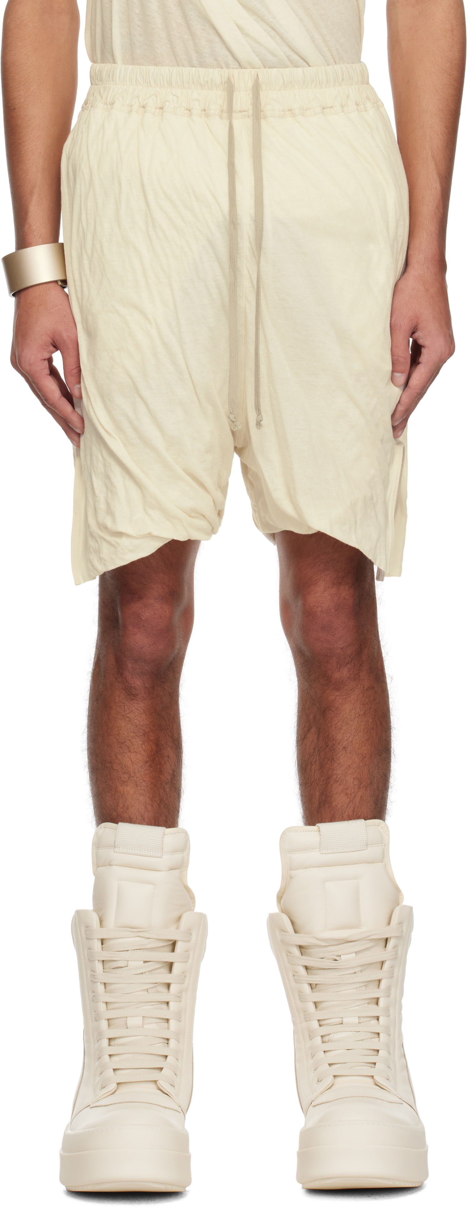Kratke hlače Rick Owens Rick Owens Hollywood DBL Long Boxers Shorts Bež | RR01E5304 UCDB, 0