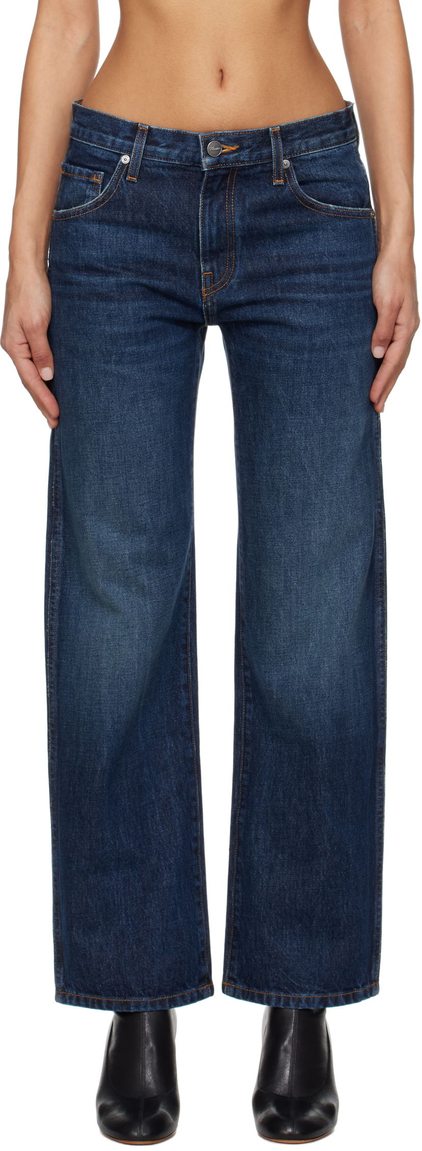 Kavbojke Khaite Kerrie Wide Leg Jeans Modra | 1047908010