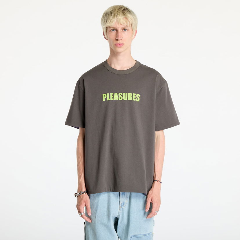 Majica Pleasures Legal Reversible Heavyweight T-Shirt Charcoal/ Purple Lila | P24F047 CHARCOAL
