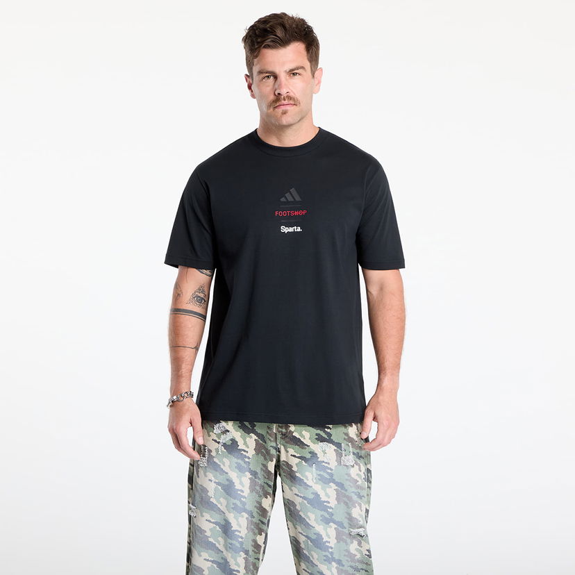 Majica adidas Performance adidas x Footshop x Sparta Logotype Tee Črna | FTSHP_494