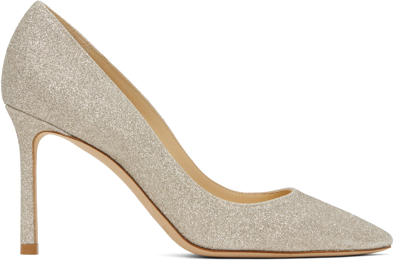Superge in čevlji Jimmy Choo Jimmy Choo Romy 85 Glitter Heels Kovinski | ROMY 85 DGZ, 0