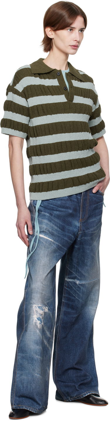 Polo majica Andersson Bell Andersson Bell Bubble Stripe Polo Zelena | atb1246m, 3