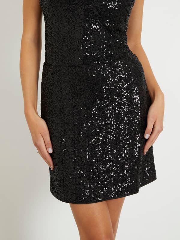 Krila GUESS Sequins Mini Skirt Črna | W4RD0PKBX10, 0