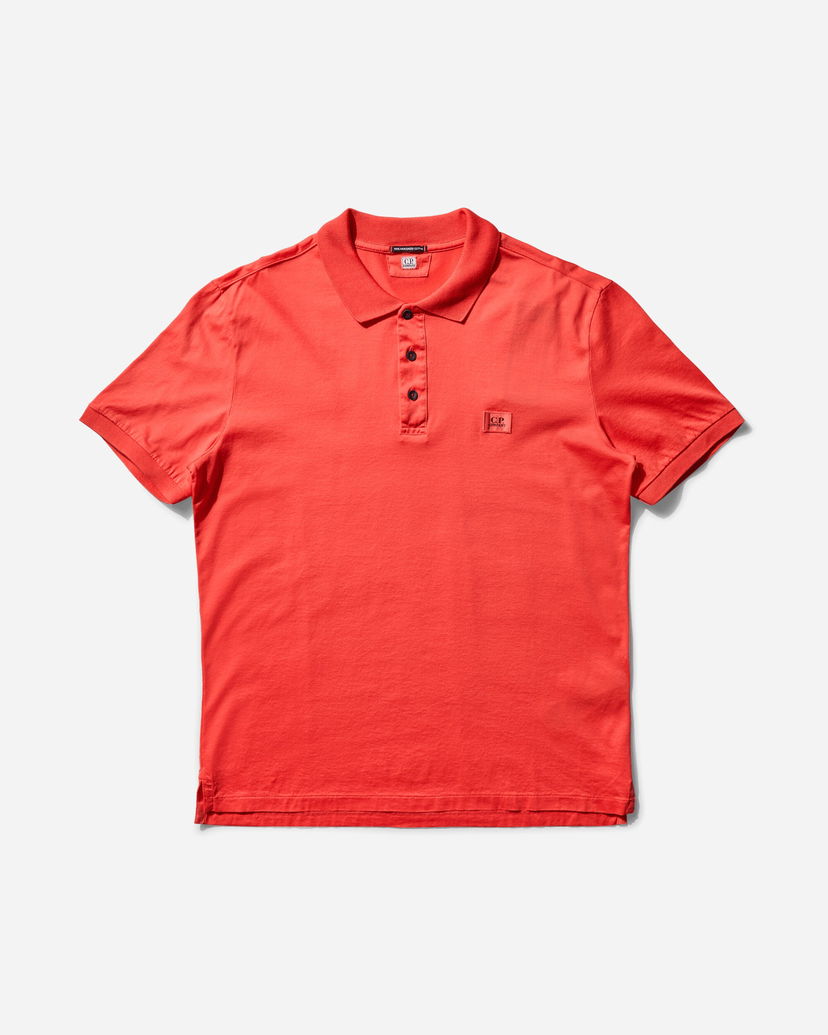 Polo majica C.P. Company Mercerized Jersey Polo Shirt Rdeča | 18CMPL091A-006374G 547