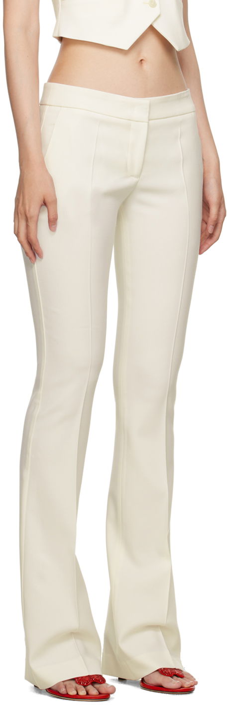 Hlače Blumarine Blumarine Flared Dress Pants Bela | A322P098A, 1