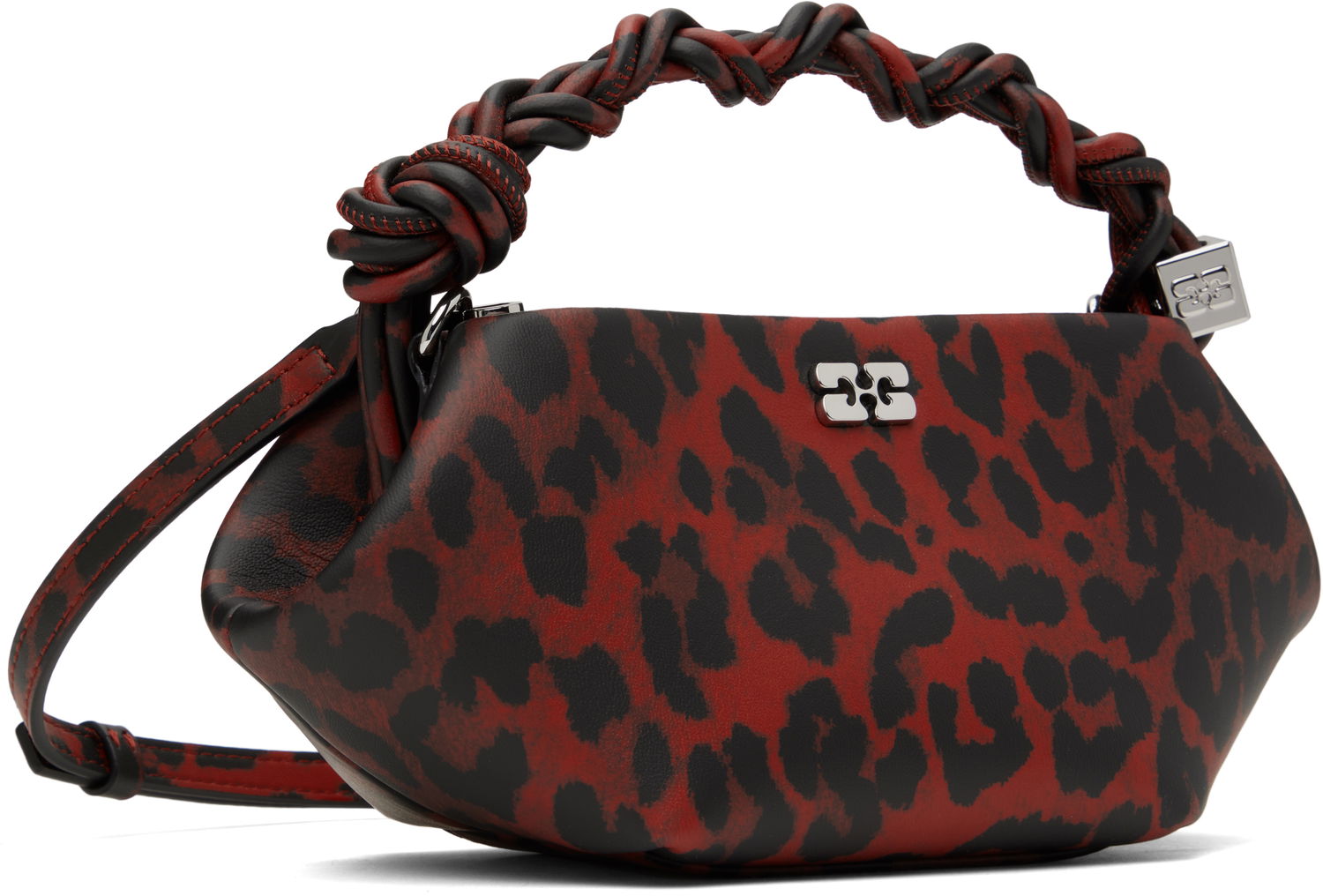 Torbica GANNI Ganni Leopard Print Mini Bou Bag Rdeča | A6628, 1
