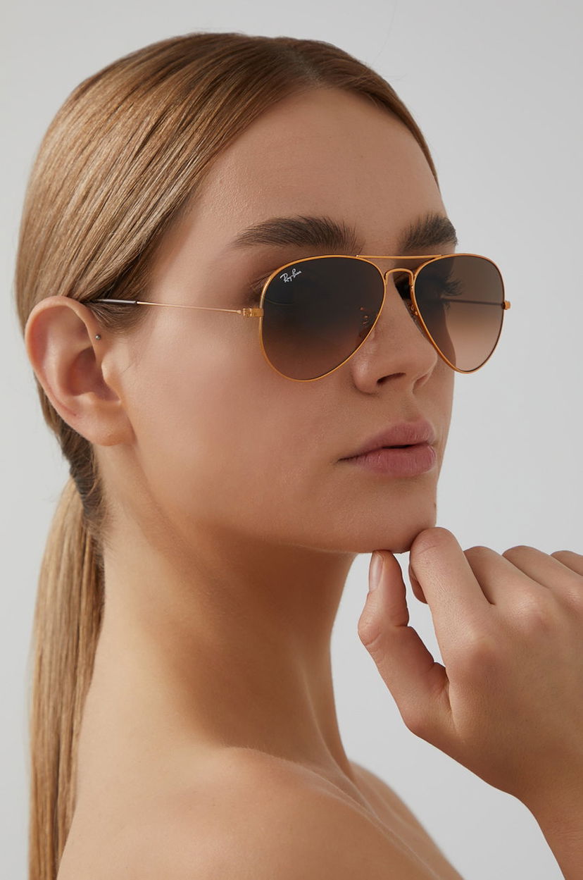 Sončna očala Ray-Ban Ray-Ban Aviator Large Metal Sunglasses Rjava | 0RB3025.58.9001A5