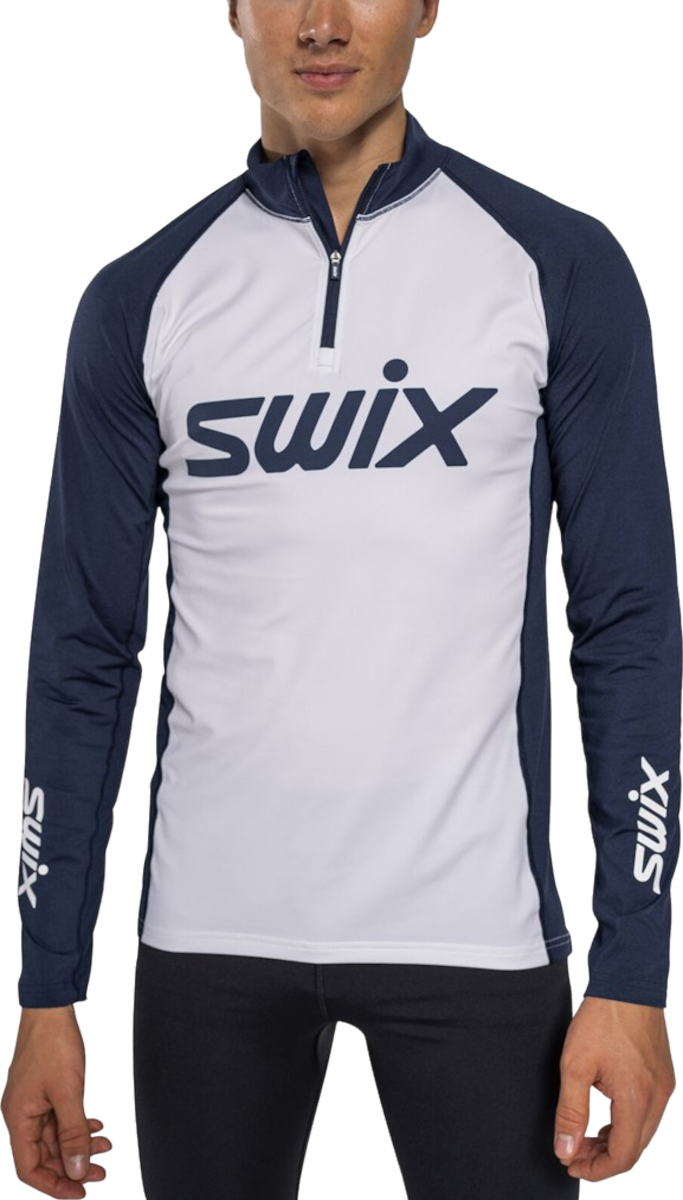Pleteni pulover SWIX Swix RaceX Dry Half Zip Top Bela | 10099-23-20000