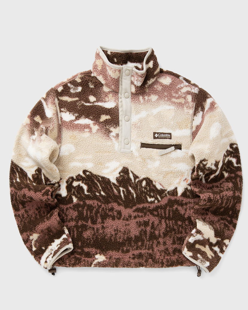 Pleteni pulover Columbia Helvetia II Printed Cropped Fleece Half Snap Pullover Rjava | 2098501256