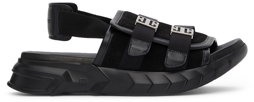 Superge in čevlji Givenchy Givenchy Marshmallow Slingback Sandals Črna | BE305SE14B, 0