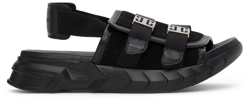 Superge in čevlji Givenchy Givenchy Marshmallow Slingback Sandals Črna | BE305SE14B