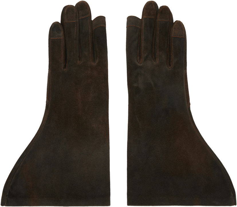 Rokavice Rick Owens Concordians Gleam Suede Long Gloves Rjava | RR02E1452 LCSI