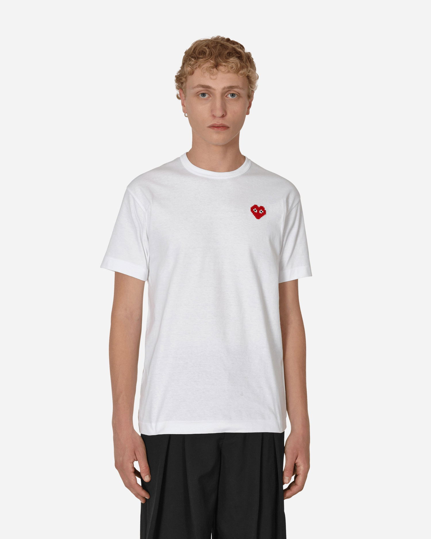 Majica Comme des Garçons Invader Heart Bela | P1T322 2, 0