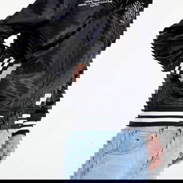 Bomber jakna Mitchell & Ness Branded 1904 Satin Jacket Black Črna | OJBF6549-MNNYYPPPBLCK, 1