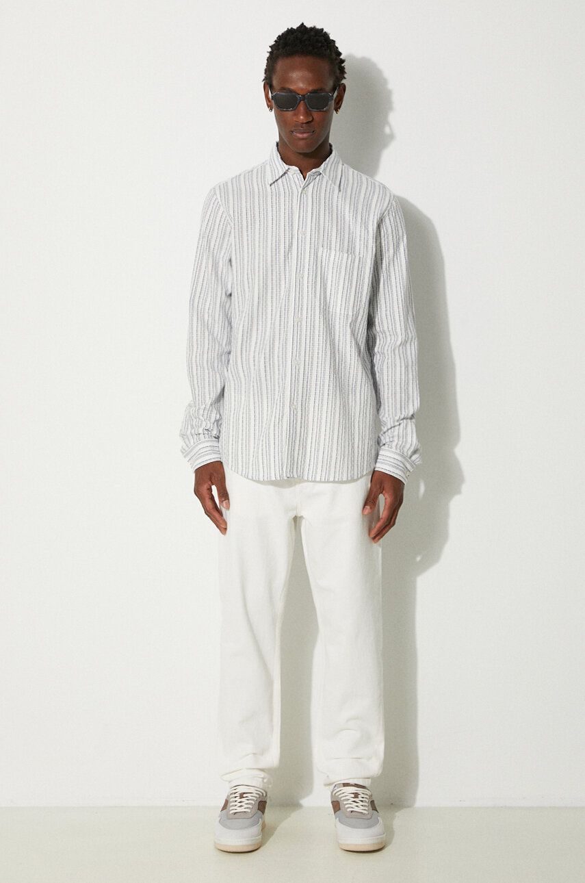 Srajce Samsoe Samsoe Samsoe Samsoe Regular Fit Shirt with Classic Collar Bela | M23200057, 1