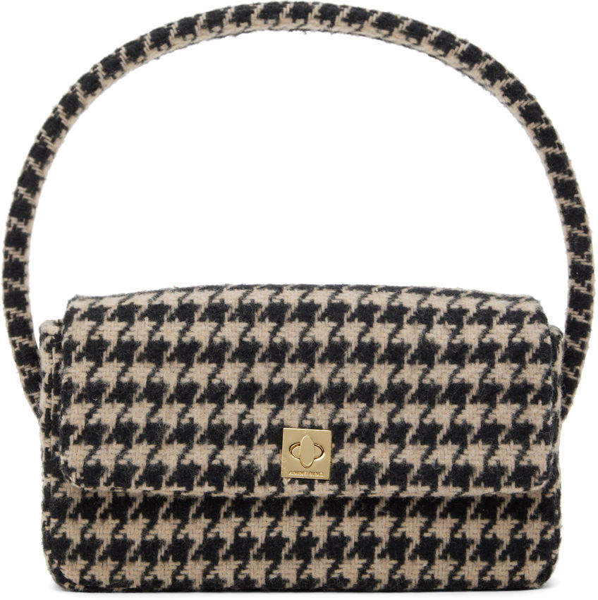 Torbica Anine Bing Houndstooth Pattern Shoulder Bag Črna | A-13-0112-131, 0