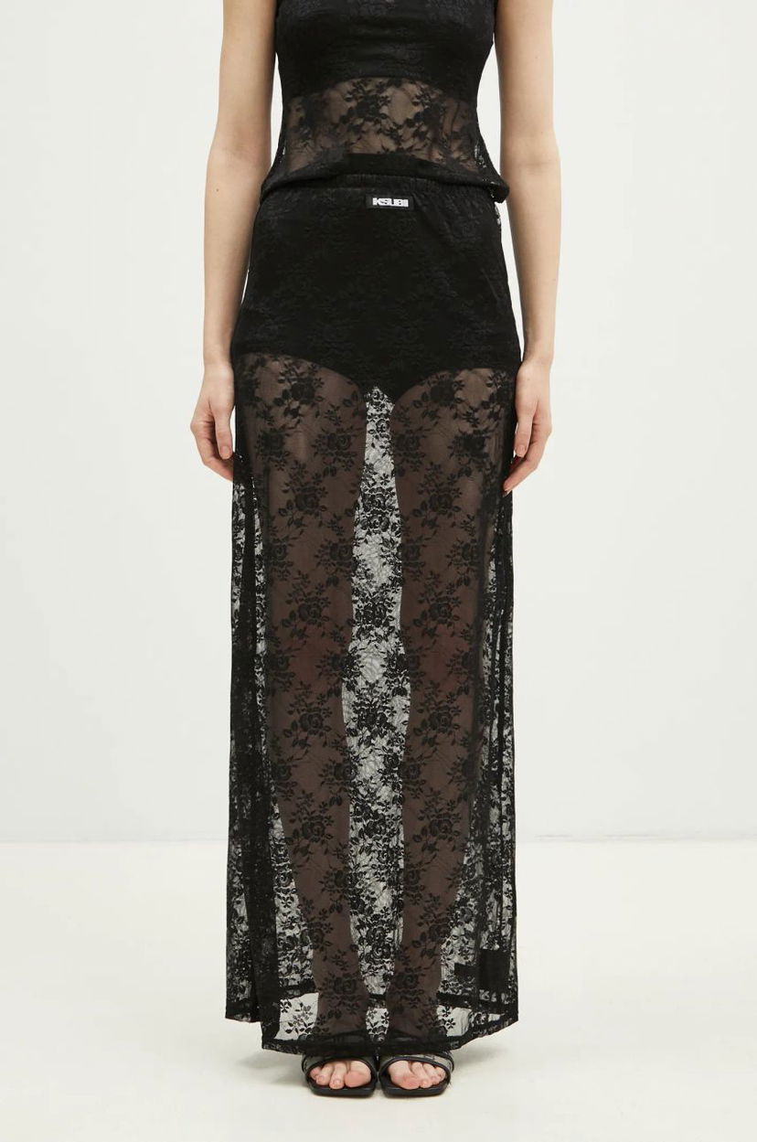 Krila Ksubi KSUBI Veneda Slip Maxi A-Line Skirt Črna | WPS25SK004