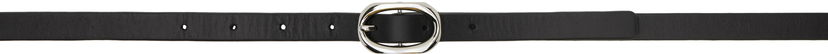Pasovi Anine Bing Anine Bing Mini Signature Link Belt Črna | A-12-10943-BLK1