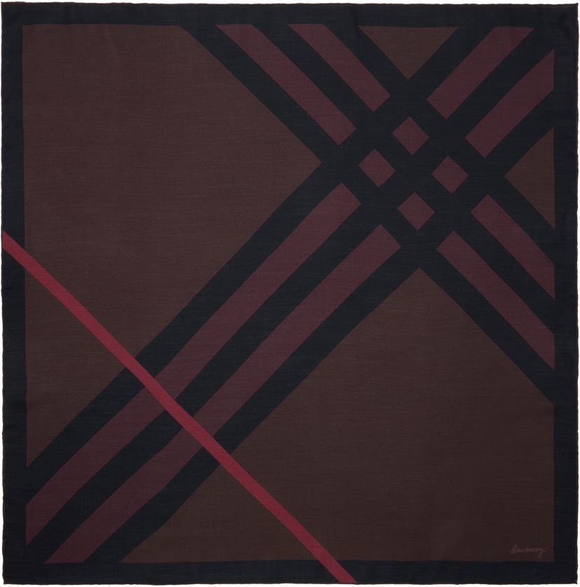 Šala Burberry Burberry Check Cashmere Silk Scarf Rjava | 8116717