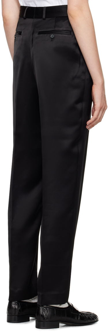 Hlače TOTEME Low-Waist Satin Trousers Črna | 244-WRB0228-FB0208, 2