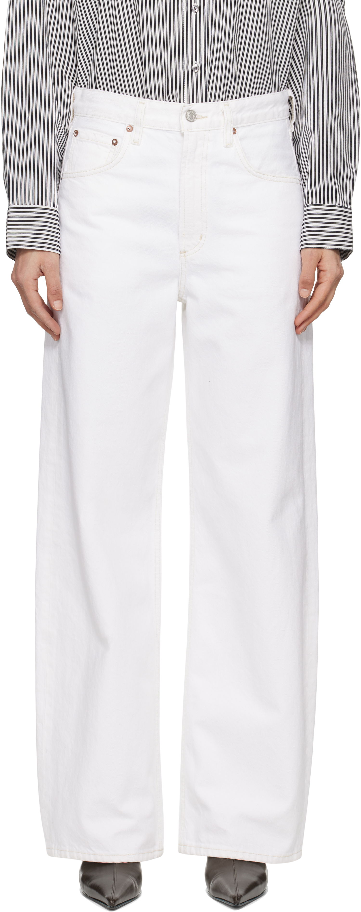 Kavbojke AGOLDE AGOLDE Low Curve Jeans Bela | A197B-1183, 0