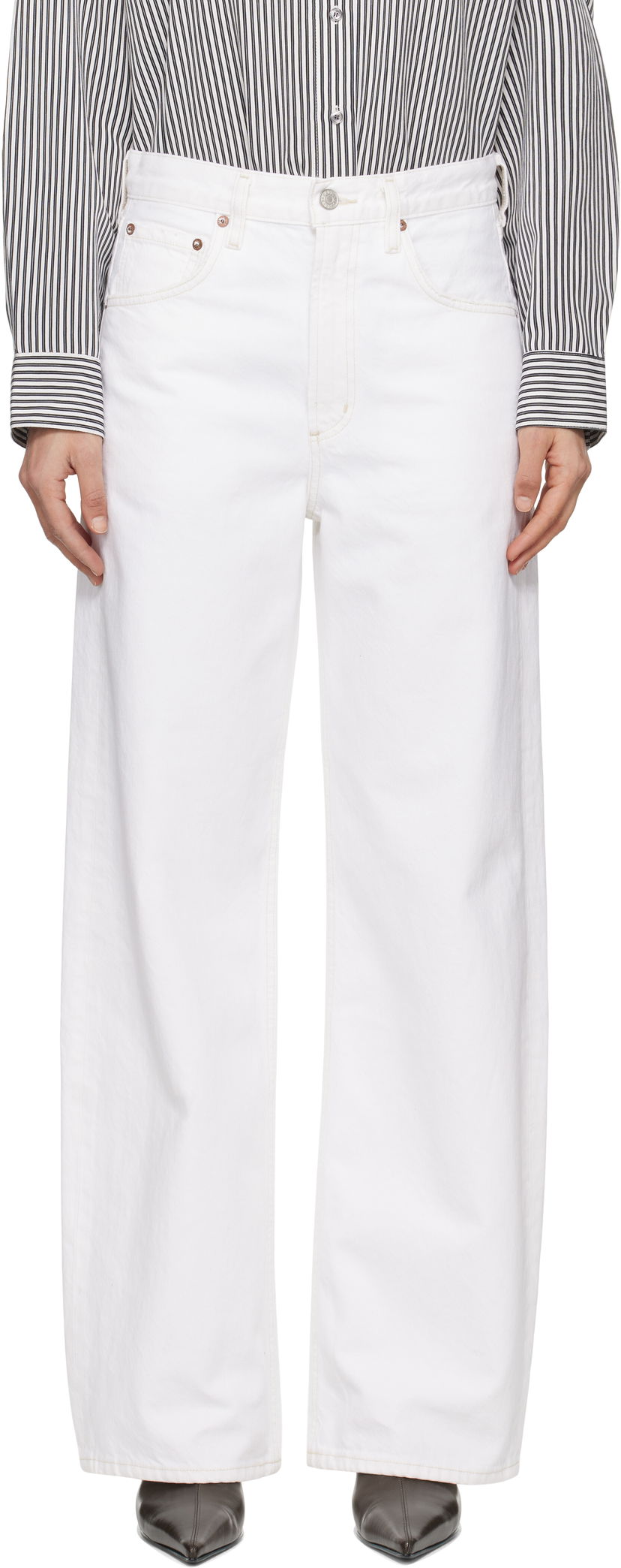 Kavbojke AGOLDE AGOLDE Low Curve Jeans Bela | A197B-1183