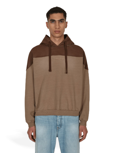 Pulover GUESS Two Tone Hooded Sweatshirt Rjava | M2BQ02KBB40 A119