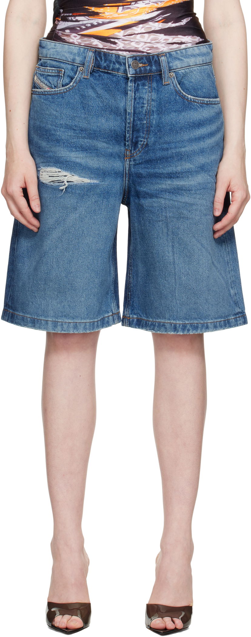Kratke hlače Diesel Diesel De-Sire-Short Denim Shorts Modra | A14051 0GRDY