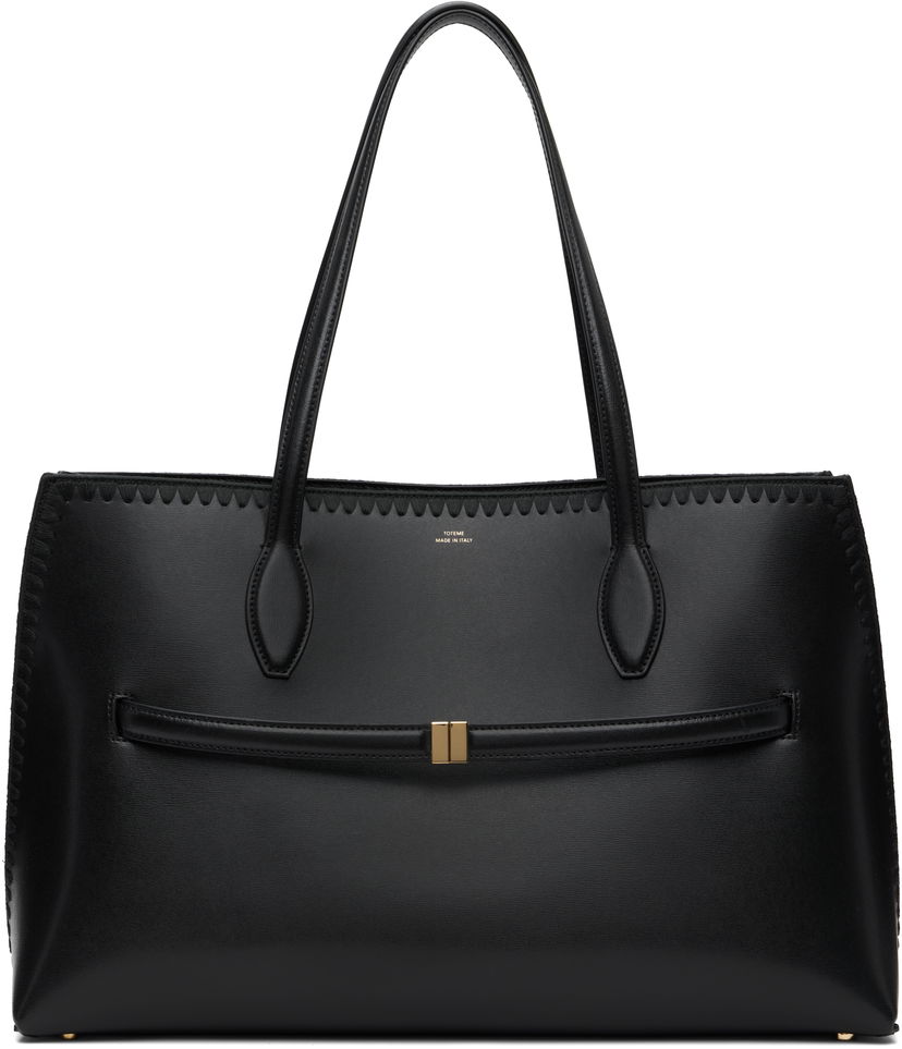 Tote bag TOTEME TOTEME Embroidered Leather Lounge Tote Črna | 253-WAL0073-LE0025