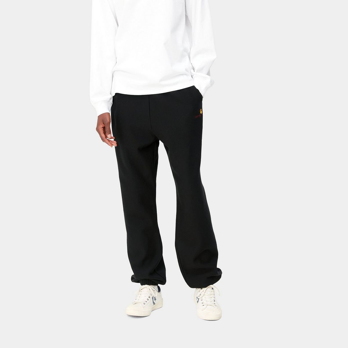 Trenirka Carhartt WIP American Script Sweat Pant Črna | I032328_89_XX, 0