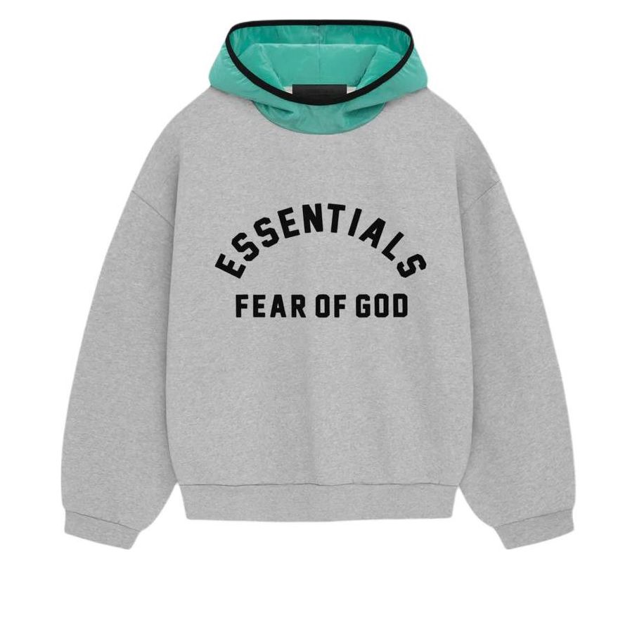 Pulover Fear of God Essentials Nylon Fleece Hoodie Siva | 202SP244316F, 0