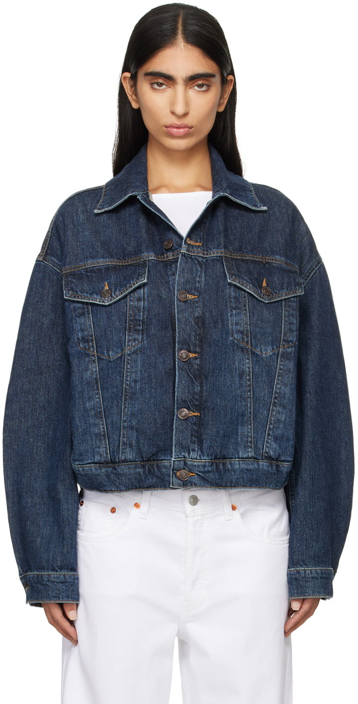Jakna AGOLDE Dalton Balloon Denim Jacket Mornarica | A5043-1652