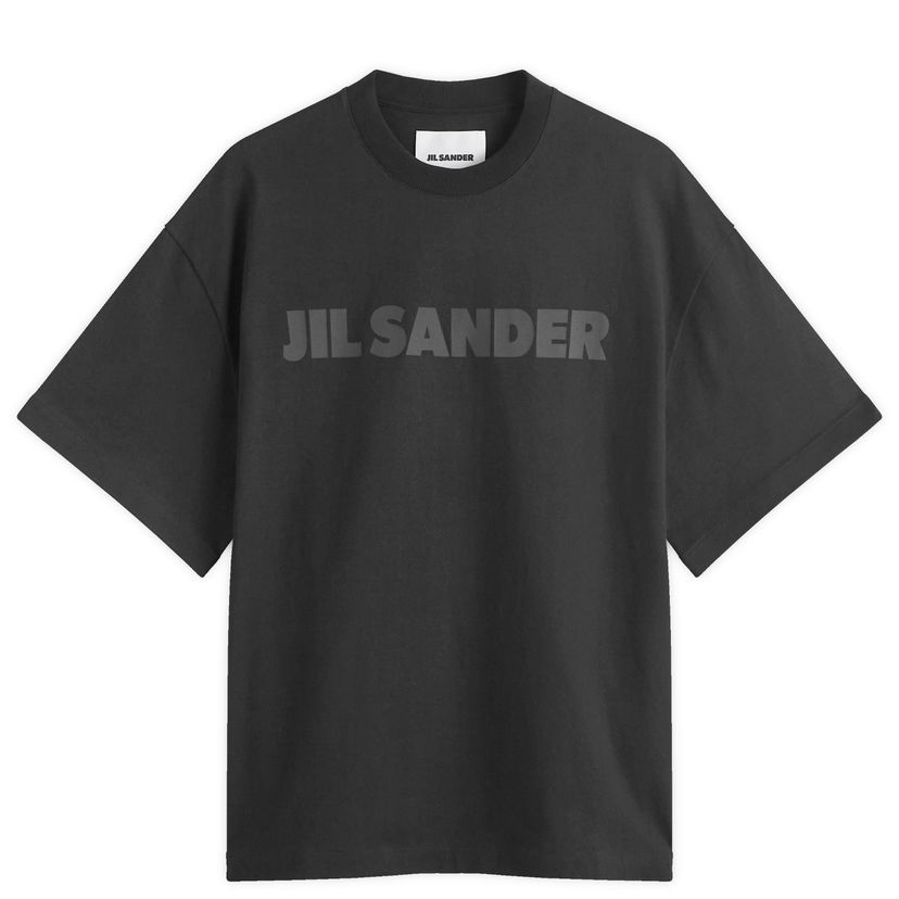 Majica Jil Sander Tonal Logo T-Shirt Črna | J21GC0001-J20243-001