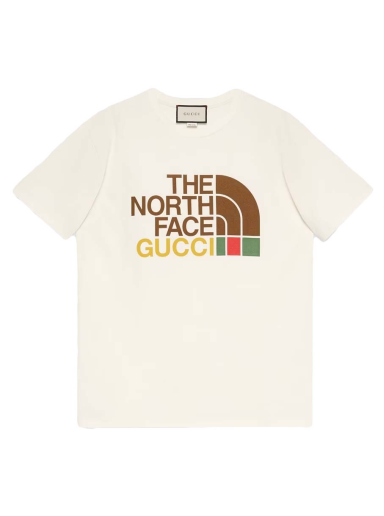Majica Gucci The North Face x Cotton T-shirt Bela | 615044 XJDBZ 9095