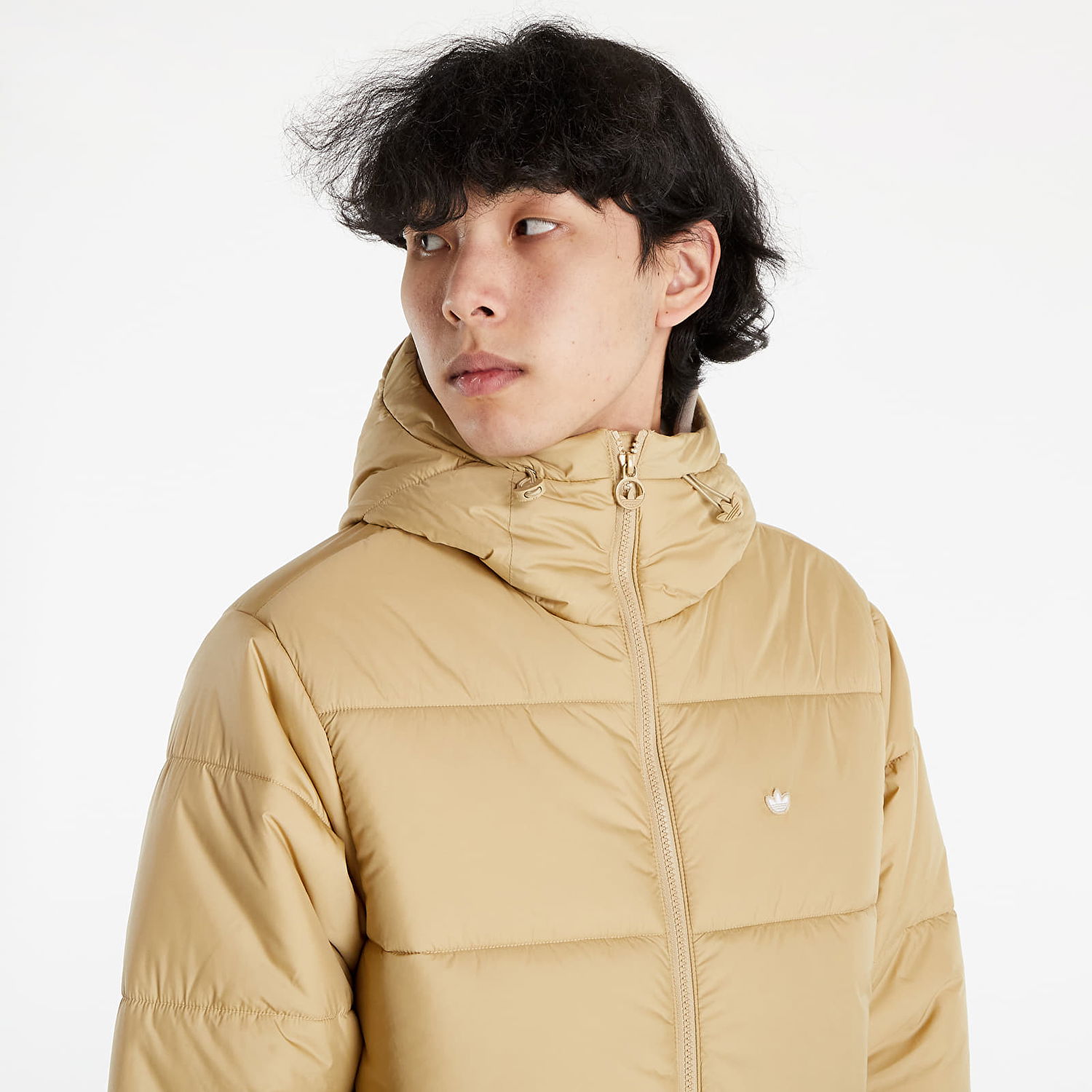 Puhovka adidas Originals Hooded Puffer Bež | H13556, 1