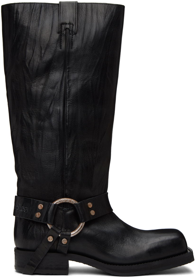Superge in čevlji Acne Studios Black Buckle Boots Črna | AD0663-