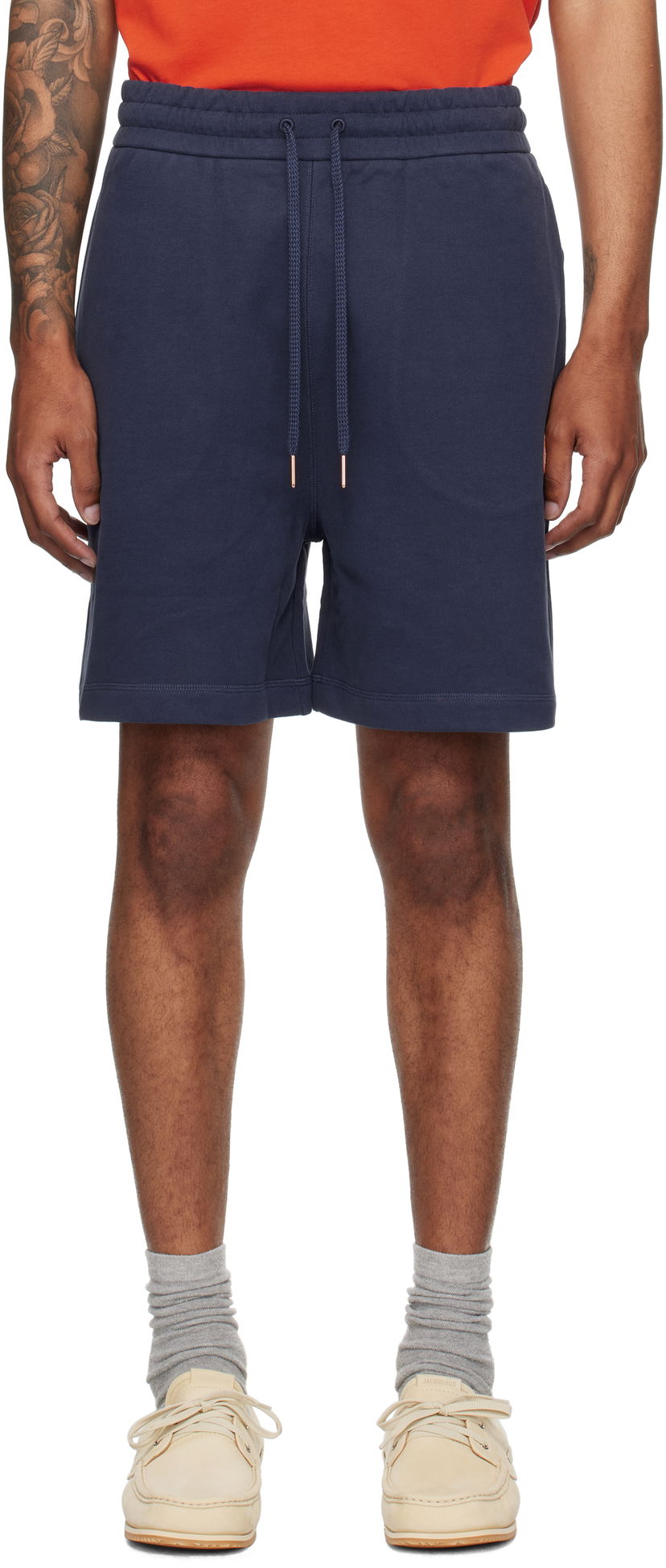 Kratke hlače Moncler Moncler Genius x Gilga Farm Drawstring Shorts Mornarica | K24028H0000289AUJ