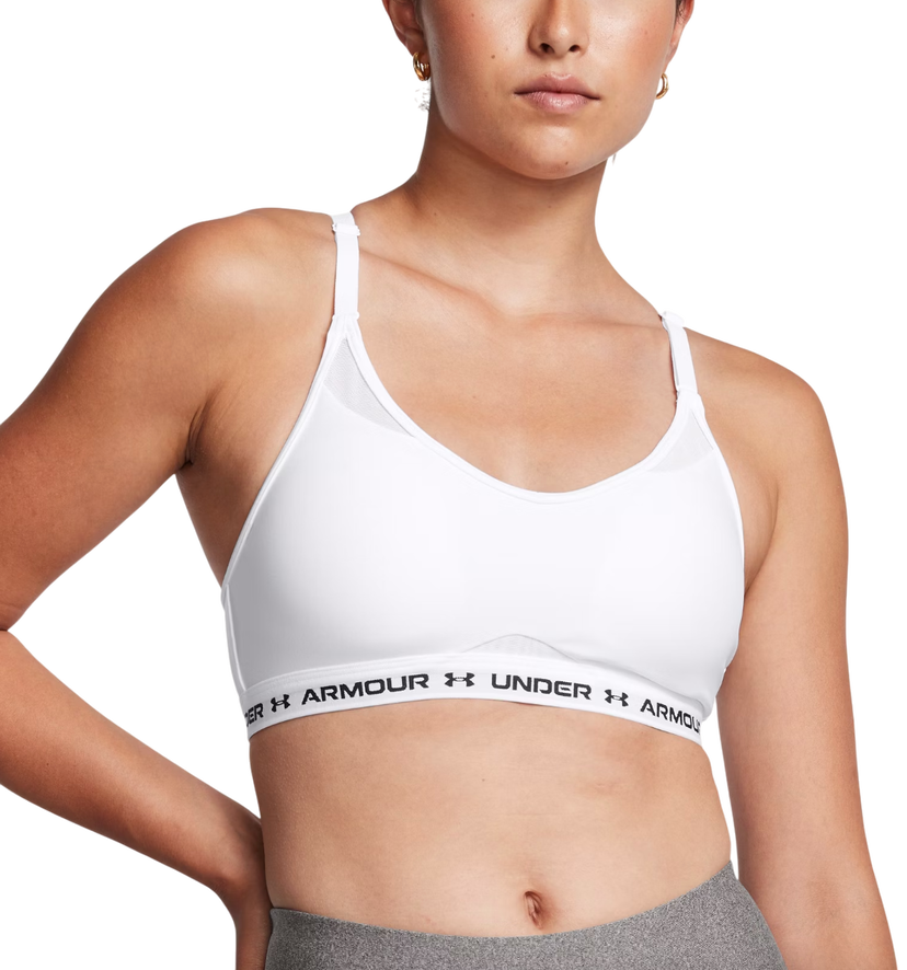 Modrček Under Armour Crossback Low Sports Bra Bela | 1386424-100