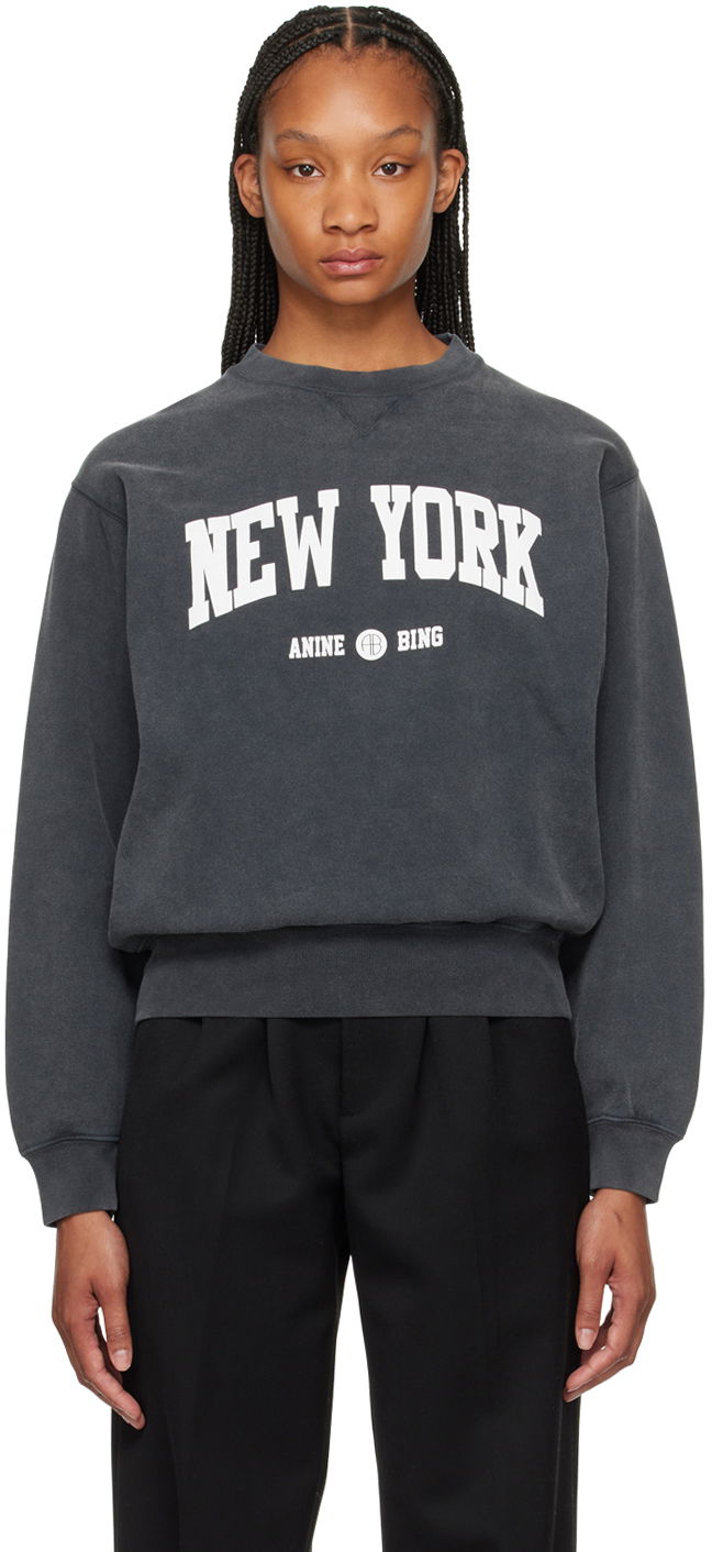Pulover Anine Bing ANINE BING Ramona Sweatshirt Siva | A-08-5055-012D, 0