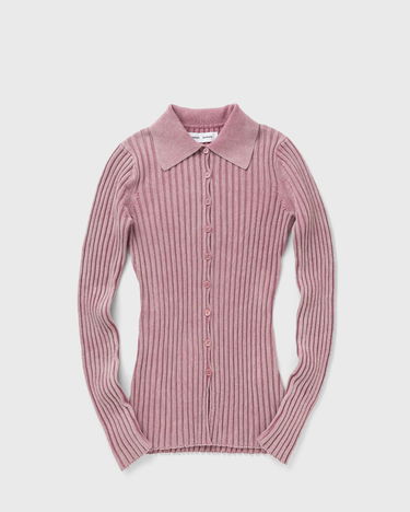 Pleteni pulover Samsoe Samsoe Samsøe & Samsøe Satalya Button-Up Polo Sweater Roza | F24400091-WASHED-WOODROSE, 0